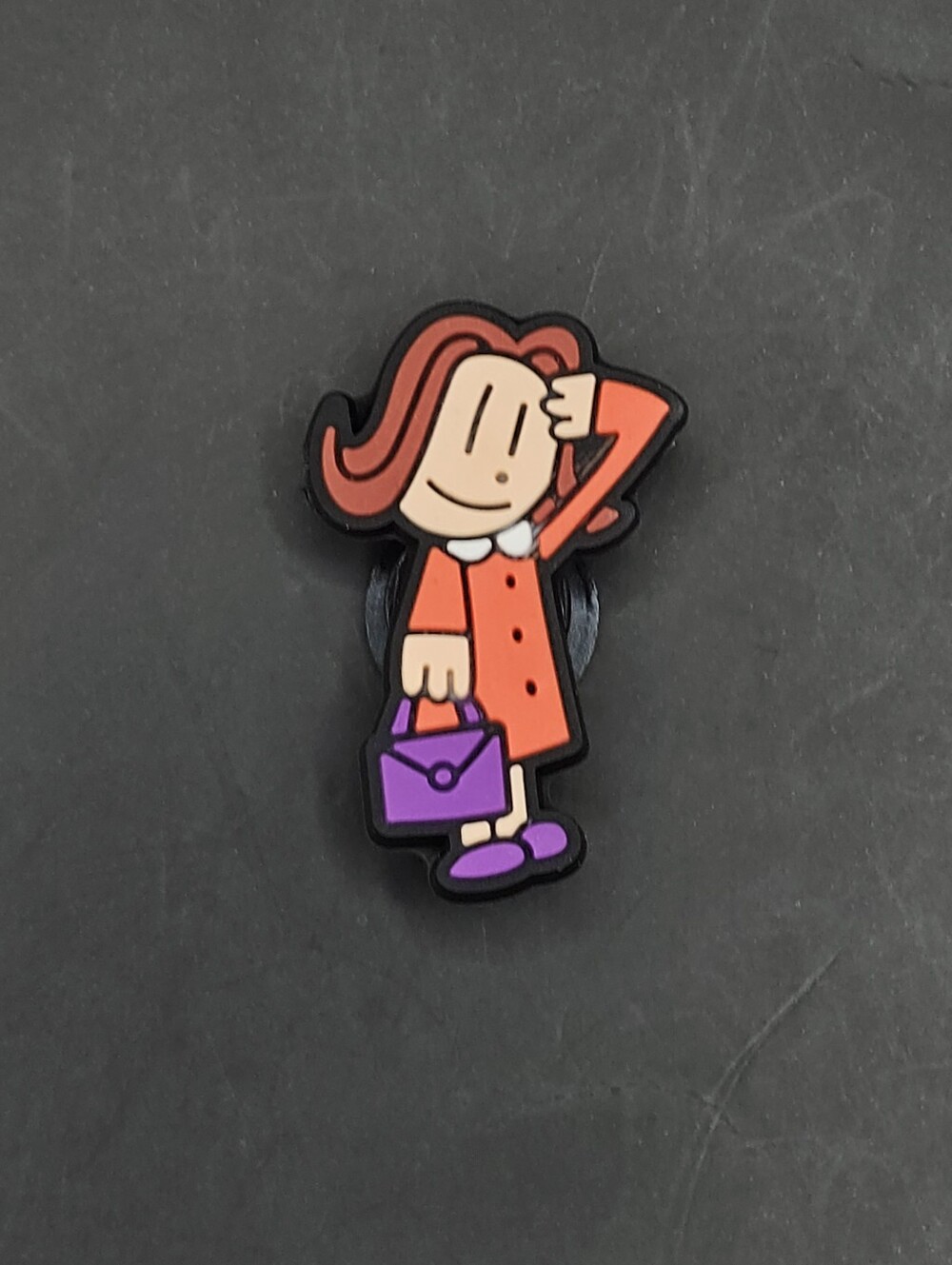 (5/$15) Sarah Hatoff News Reporter Dog Man Croc Charm